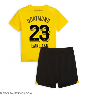 Borussia Dortmund Emre Can #23 Primera Equipación Niños 2023-24 Manga Corta (+ Pantalones cortos)